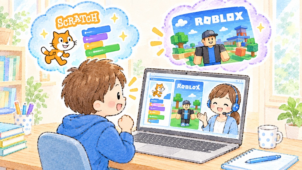 コードオブジーニアスジュニア codeofgeniusjunior scratch roblox スクラッチ ロブロックス オンライン 授業