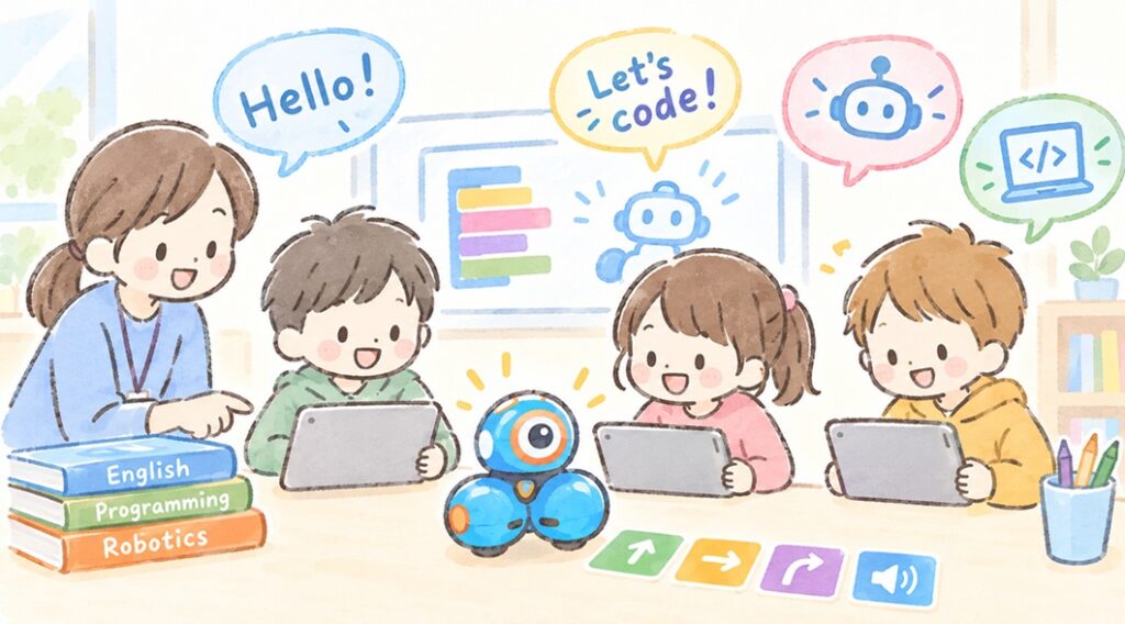ワンダーコード プログラミング 英語 ロボット dash 学習