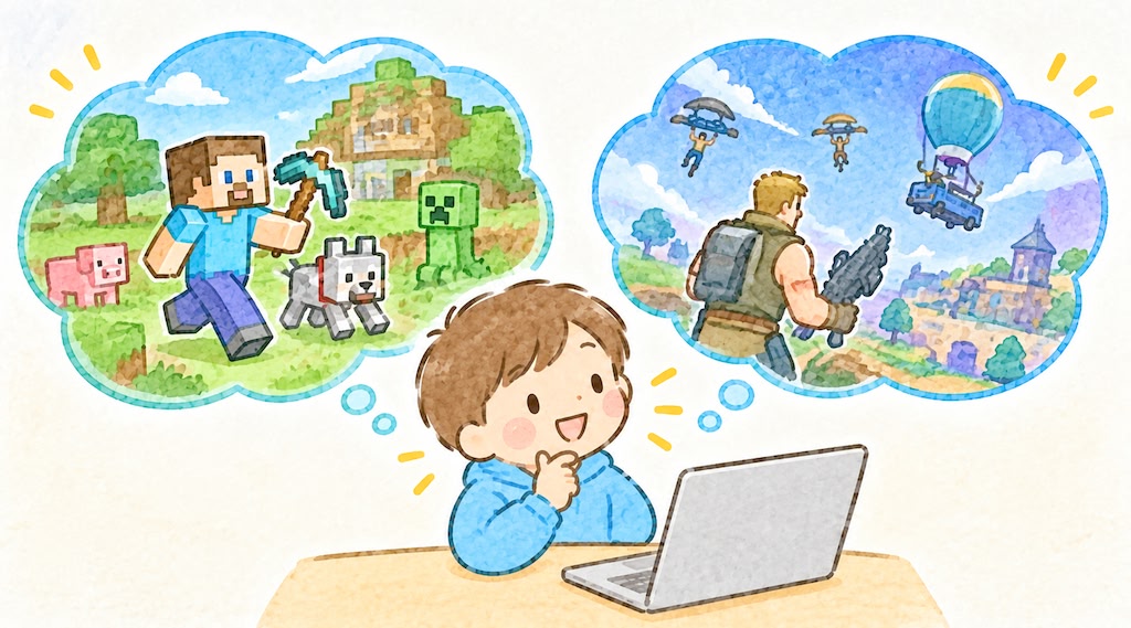 ゲーミングキッズ英会話 マイクラ フォートナイト